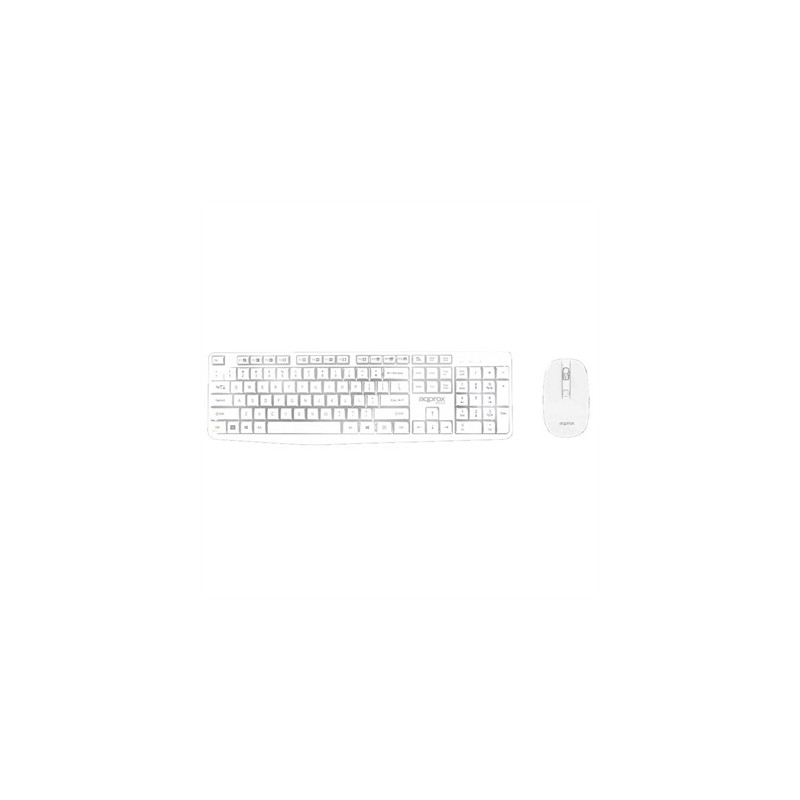 Kit teclado + raton inalambrico approx mk335 blanco