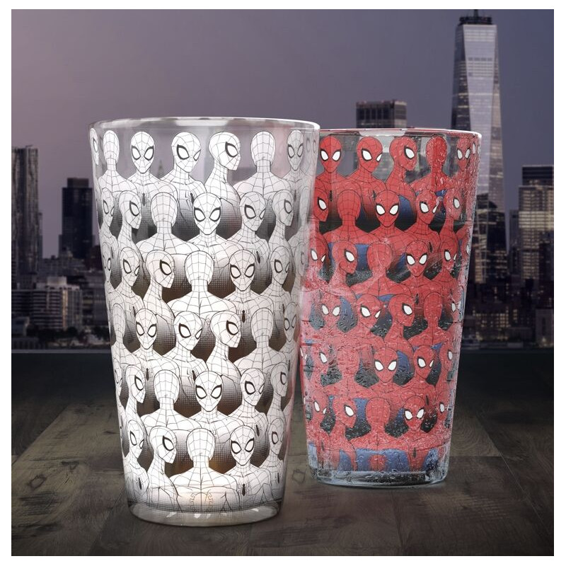 Vaso con cambio de color paladone spider - man 400 ml