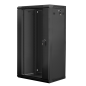Armario lanberg mural rack 19 pulgadas 22u - 600x450 flat pack v2 negro