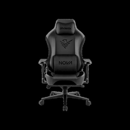 Nova silla gaming fabricada en cuero negro