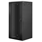 Armario lanberg mural rack 19 pulgadas 27u - 600x600 flat pack v2 negro