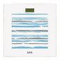 Bascula de bao electronica laica ps1074 blanca rayas azules 150kg