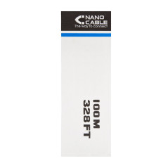 Bobina cable red utp cat5e rj45 nanocable 100m rigido 100m -  awg24 -  gris
