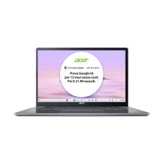 Acer Chromebook Plus 515 CB515-2H-34ZU Laptop con IA Google, 15.6" Full HD, Intel Core i3-1215U, 8GB DDR5-SDRAM, 256GB SSD,
