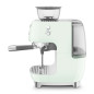 SMEG COFFEE MACHINE ESPRESSO MANUAL RETRO-STYLE PASTEL GREEN EGF03PGEU