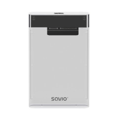 Savio AK-66 contenitore di unità di archiviazione Box esterno HDD SSD Nero, Trasparente 2.5"