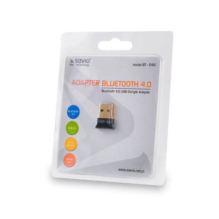 ADAPTADOR BLUETOOTH 4.0 SAVIO BT-040