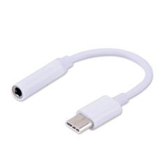 Savio AK-35 mobile phone cable White 0.12 m USB C 3.5mm cavo per cellulare Bianco 0,12 m