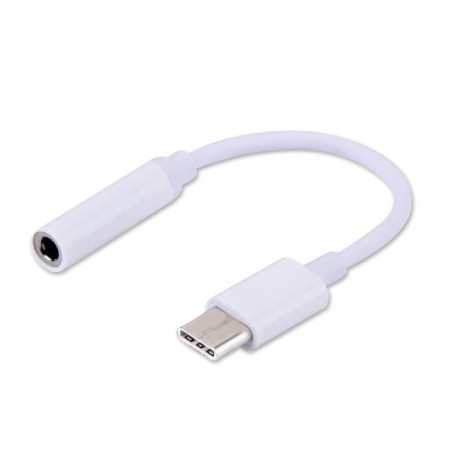 Savio AK-35 mobile phone cable White 0.12 m USB C 3.5mm cavo per cellulare Bianco 0,12 m