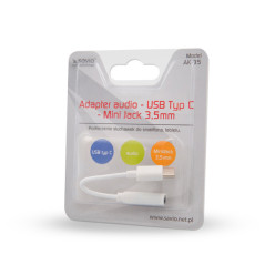 ADAPTADOR USB-C A MINI JACK 3.5 MM SAVIO AK-52