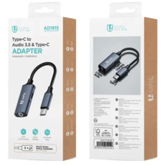 ADAPTADOR UNI JACK 3.5 A USB-C H/M