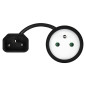 ADAPTADOR DE CORRIENTE SAVIO IEC C14 A CEE 7/5(E)