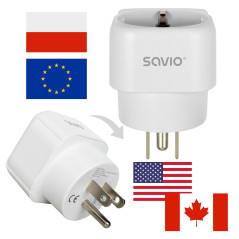 Savio AP-03 adattatore e invertitore Universale 3750 W Bianco