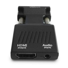 Savio CL-145 VGA to HDMI converter Audio Full HD Black - Audio Multimedia