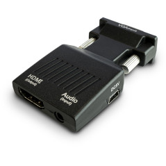 Savio CL-145 VGA to HDMI converter Audio Full HD Black - Audio Multimedia