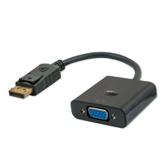 Savio CL-90 cavo e adattatore video 0,2 m DisplayPort VGA (D-Sub) Nero