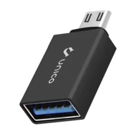 UNICO AD9506 adattatore per inversione del genere dei cavi Micro-USB USB A Nero