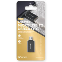 ADAPTADOR UNICO MICRO USB3.0 METALICO NEGRO