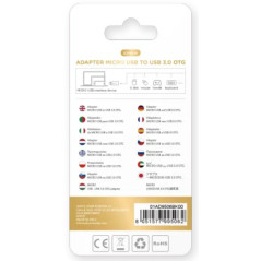 UNICO AD9506 adattatore per inversione del genere dei cavi Micro-USB USB A Nero