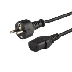 Savio CL-89 cavo di alimentazione Nero 1,2 m IEC C13 IEC Type E (3.4 mm, 3.1 mm)
