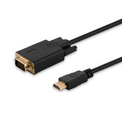 Savio CL-103 cavo e adattatore video 1,8 m HDMI tipo A (Standard) VGA (D-Sub) Nero