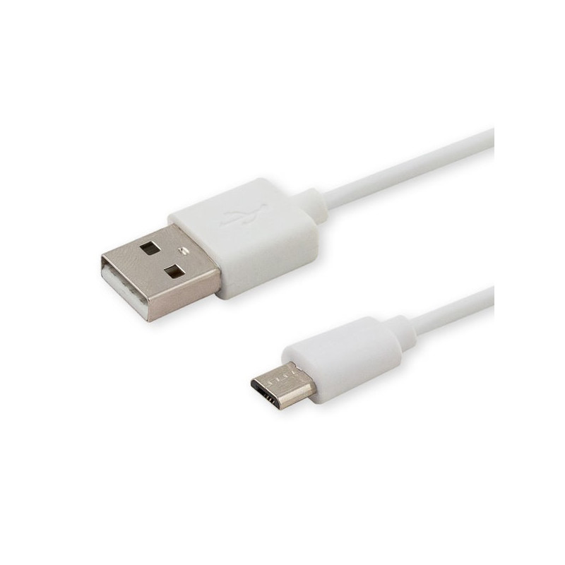 CABLE USB 2.0 A MICRO USB 1M BLANCO SAVIO CL-123