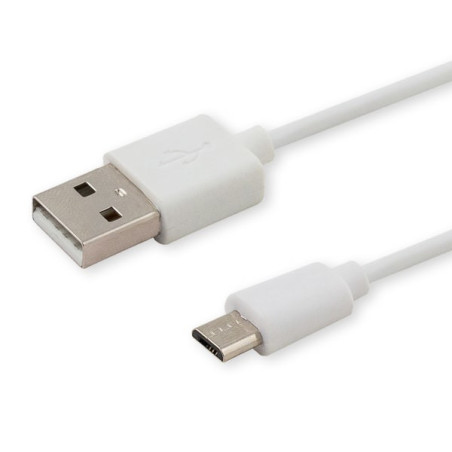 CABLE USB 2.0 A MICRO USB 1M BLANCO SAVIO CL-123