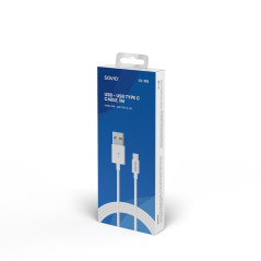 Savio CL-126 cavo USB USB 2.0 1 m USB C USB A Bianco