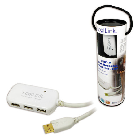 HUB 4 PUERTOS USB 2.0 LOGILINK UA0108 12METROS