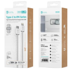 CABLE UNI USB-C A LIGHTNING 30W 3A