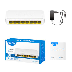 Cudy FS108D switch di rete Fast Ethernet (10 100) Bianco