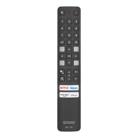 Savio RC-15 universal remote control replacement for TCL SMART TV telecomando IR Wireless Pulsanti