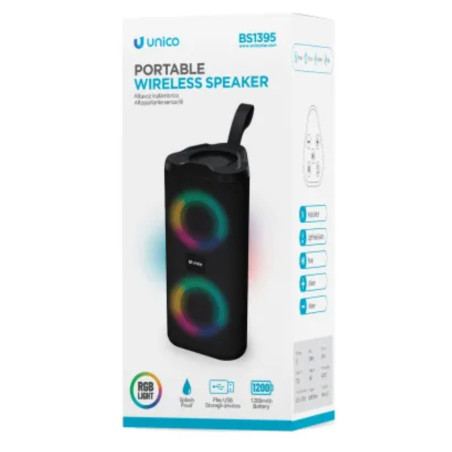 UNICO BS1395 altoparlante portatile e per feste Altoparlante portatile stereo Nero 10 W