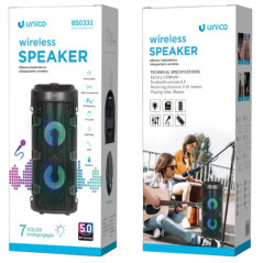ALTAVOZ UNICO BLUETOOTH 20W LED 80DB