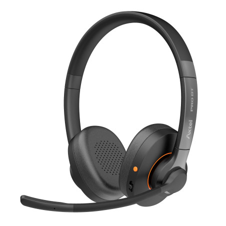 Axtel Pro BT duo Auricolare Wireless A Padiglione Ufficio USB tipo-C Bluetooth Nero, Arancione