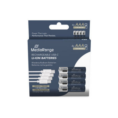 MediaRange MRBAT160 batteria per uso domestico Batteria ricaricabile Mini Stilo AAA Ioni di Litio