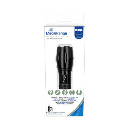 MediaRange MR735 torcia Nero Torcia a mano LED