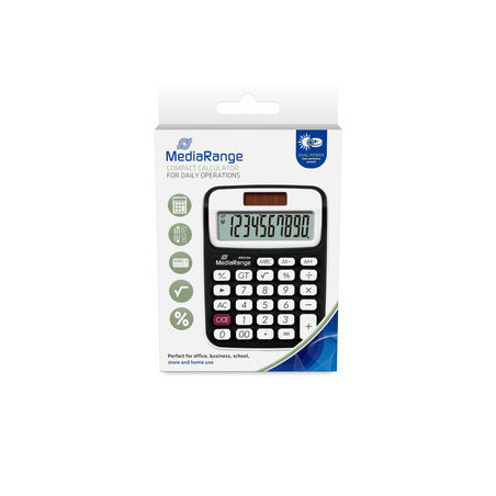 MediaRange MROS190 calcolatrice Desktop Calcolatrice di base Nero, Bianco