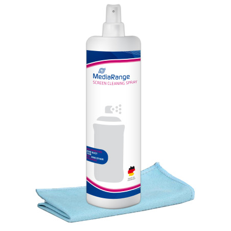 MediaRange MR721 kit per la pulizia LCD TFT Plasma Panni umidi asciutti e liquido per la pulizia dell'apparecchiatura 250 ml