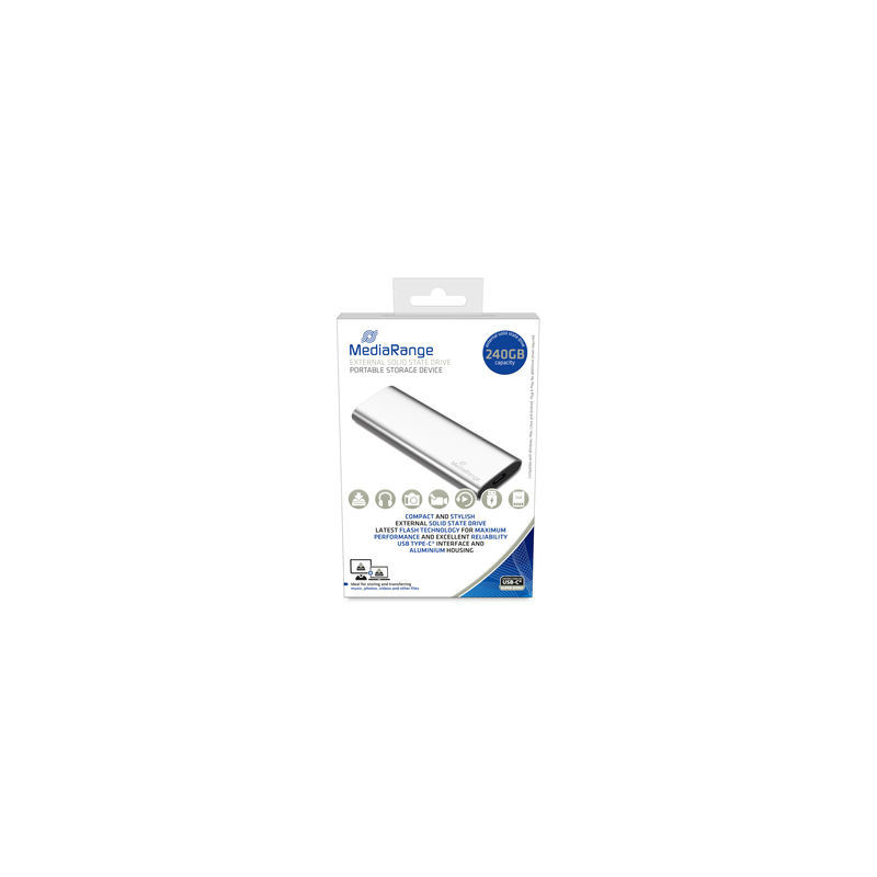 DISCO DURO SSD 240GB MEDIARANGE MR1101 PORTABLE SILVER