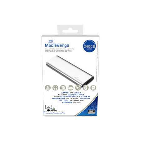 MediaRange MR1101 unità esterna a stato solido 240 GB USB tipo-C 3.2 Gen 2 (3.1 Gen 2) Argento