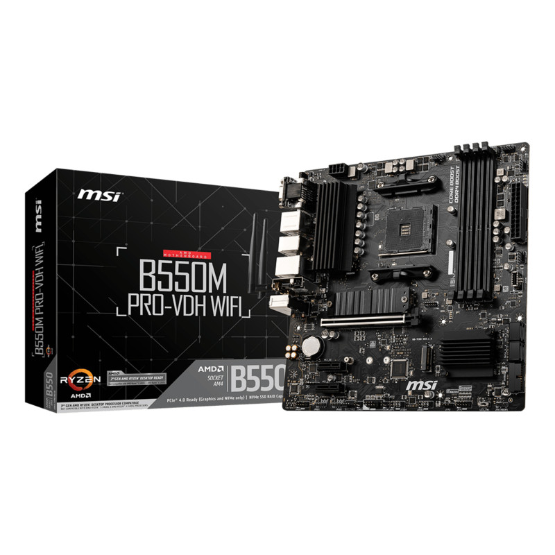 MSI B550M PRO-VDH WIFI scheda madre AMD B550 Socket AM4 micro ATX MSI B550M PRO-VDH WIFI scheda madre AMD B550 Socket AM4 micro ATX