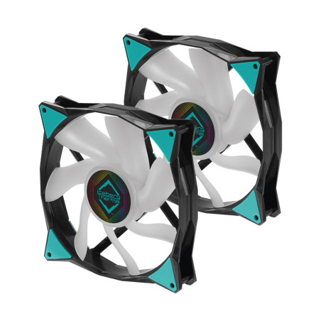 Iceberg Thermal IceGALE ARGB Case per computer Ventilatore 14 cm Nero 2 pz