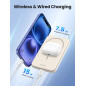 POWER BANK UGREEN 5000mAh MAGNETIC WIRELESS  WHITE