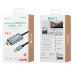 ADAPTADOR UNI USB-C A HDMI MACHO 4K