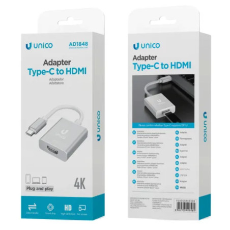 ADAPTADOR UNICO USB-C A HDMI M/H