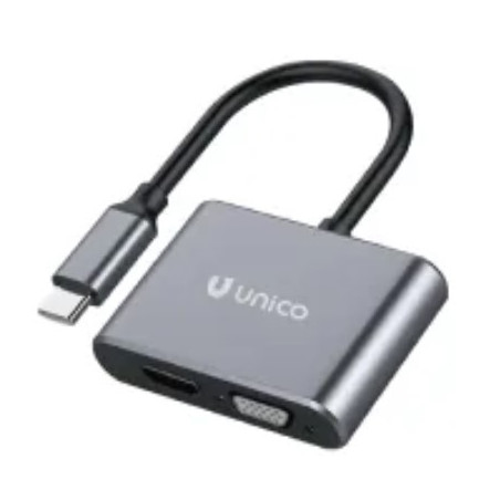 UNICO AD0245 replicatore di porte e docking station per laptop Cablato USB 3.2 Gen 1 (3.1 Gen 1) Type-C Grigio