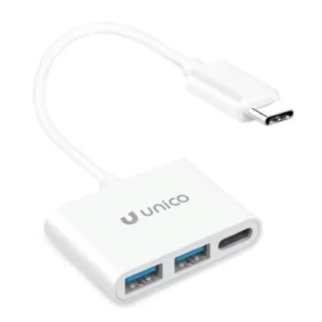 UNICO AD0248 replicatore di porte e docking station per laptop Cablato USB 3.2 Gen 1 (3.1 Gen 1) Type-C Bianco
