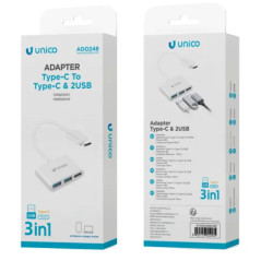 ADAPTADOR UNICO USB-C A USB-A+USB-C