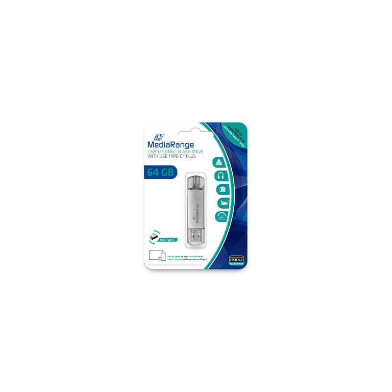 PENDRIVE COMBO 64GB USB 3.2 MEDIARANGE